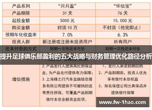 提升足球俱乐部盈利的五大战略与财务管理优化路径分析